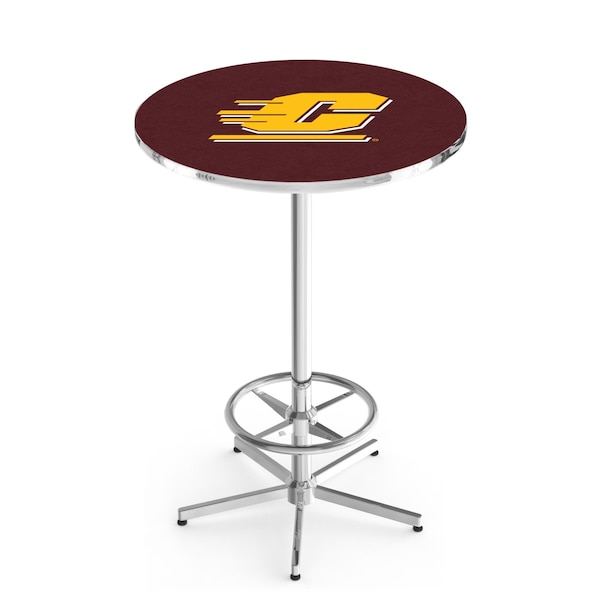 42" Chrome Central Michigan Pub Table